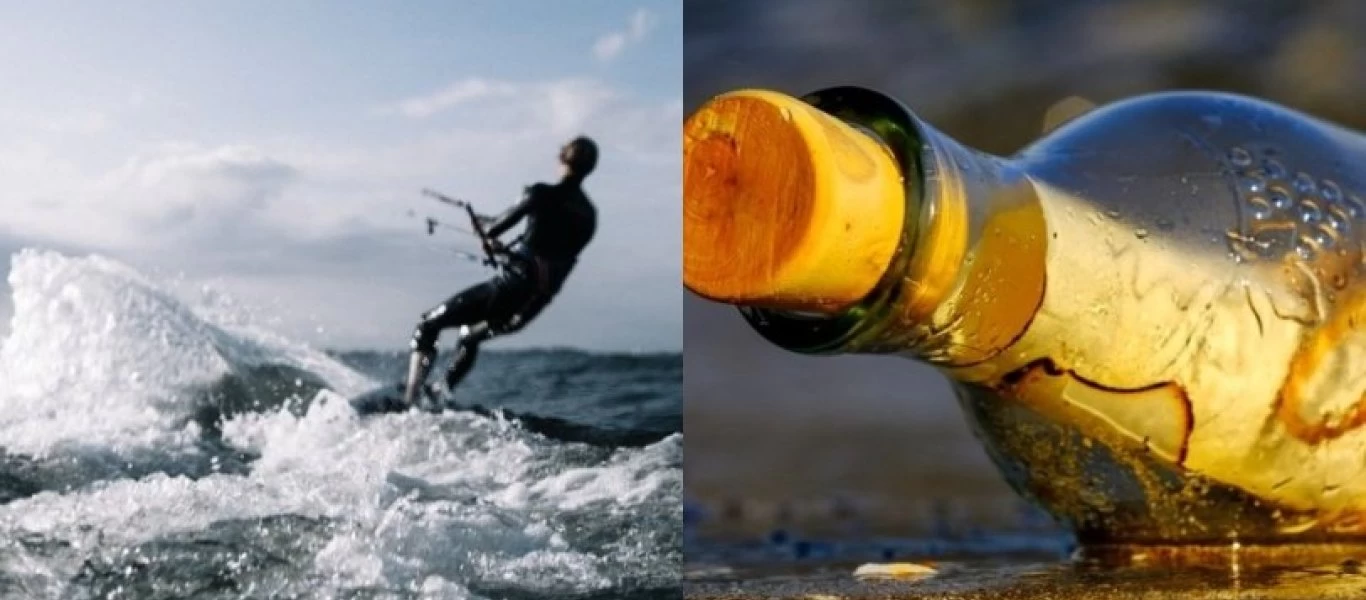 Kite-Surfer βρήκε μπουκάλι με διαμαντένιο δαχτυλίδι, έψαξε και τελικά βρήκε τον ιδιοκτήτη